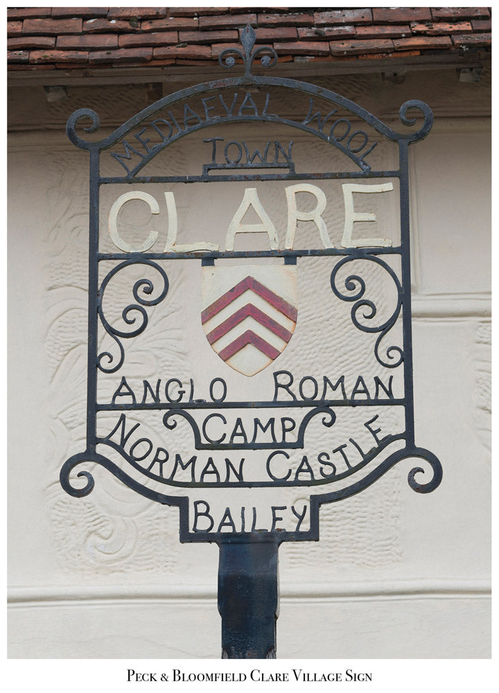 Peck and Bloomfield, Clare Village Sign, Modern Day