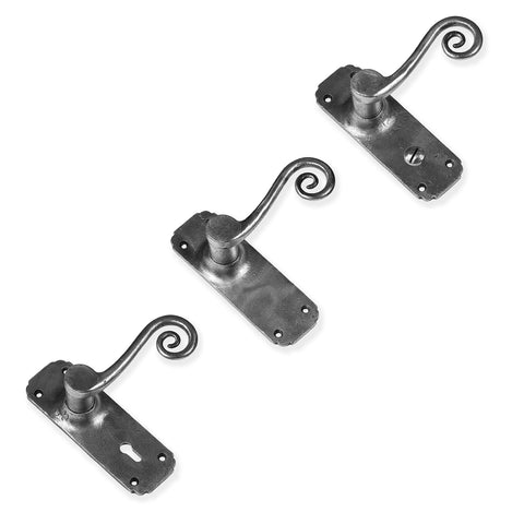 Monkey Tail Pewter Door Handles