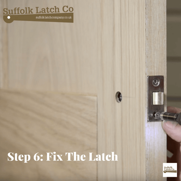 How to fit a tubular latch step 6