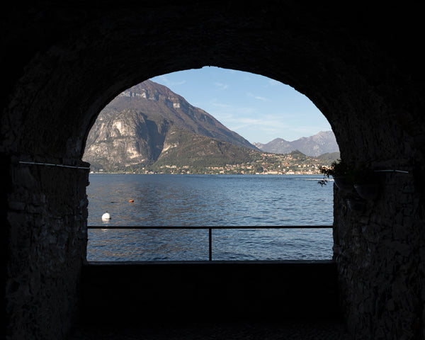 View of Lake Como through arch