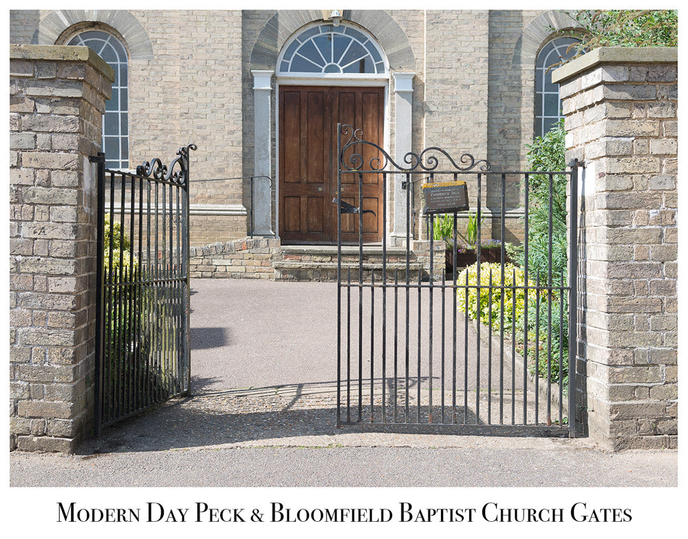 Baptist Church Gate, Modern Day Picture, Clare, Peck and Bloomfield