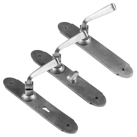 Gothic lever handles pewter