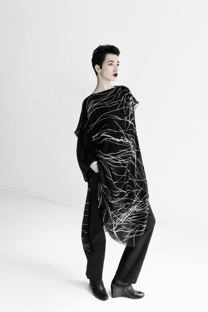 Emerging monochrome conceptual womenswear designer Susa Kreuzberger Take Your Pleasure Seriously SS17 - Erebus