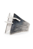 Emerging label Vika Mayzel Jewelry oxidised silver Rebecca ring