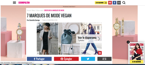 cosmopolitan.fr : 7 marques de mode vegan