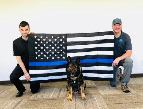 Founder and President Andrew Jacob (left) & Jason Johnson from Project K-9 Hero (right)