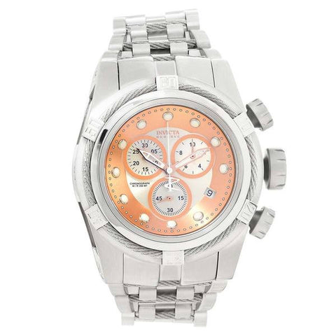 Invicta Men's 21805 Bolt Quartz Chronograph Silver, Rose Gold Dial Watch