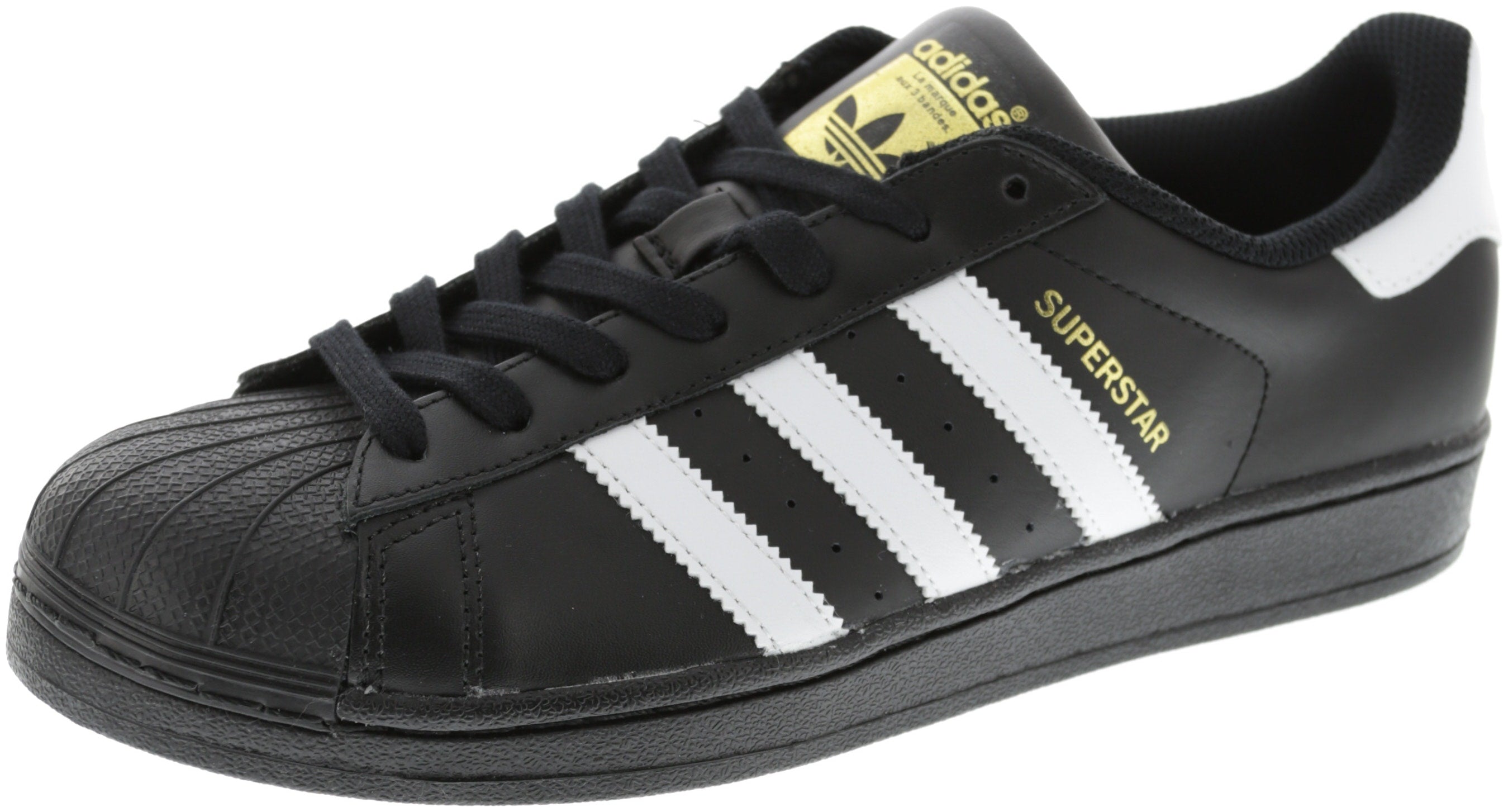 New Men's Adidas Superstar Foundation Shoe Black/white Footwear