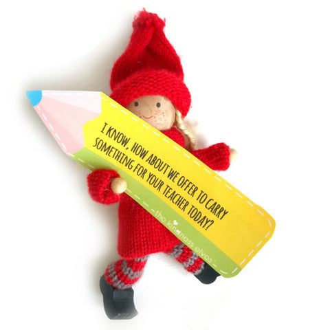 Kindness Elf with a Pencil