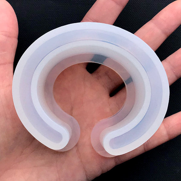 Round Silicone Bracelet Bangle Mould Crafts Mold Resin Crafts Silicone Resin Craft Craft Supplies Resin Art Open Cuff Resin