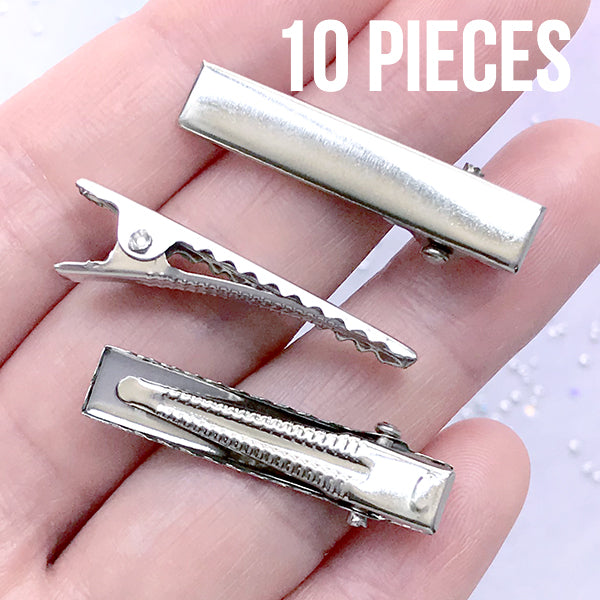 Glue on Hair Clip Blanks | Flat Alligator Hair Clips | Toddler Hair Ac |  MiniatureSweet | Kawaii Resin Crafts | Decoden Cabochons Supplies | Jewelry  Making