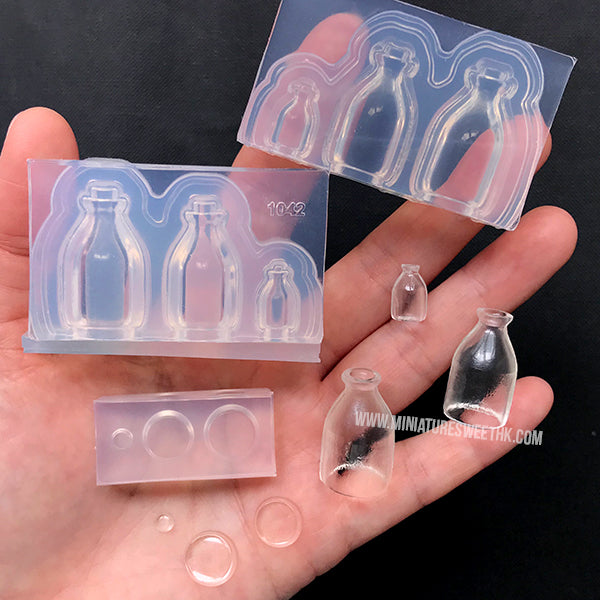 10pcs mini milk bottles DIY accesories toy clear fluffy filler for kid gift toy 