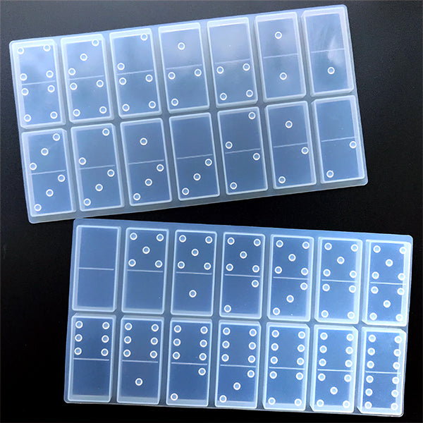 Vancool Domino Resin Molds DIY Silicone Molds 28 Cavities Domino Silicone Mold for Epoxy Resin Domino Game Casting Mold