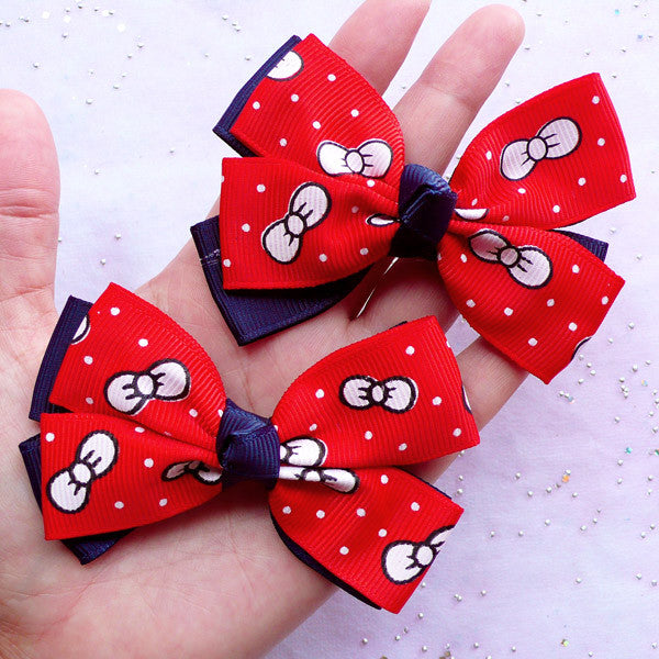 baby red hair bow