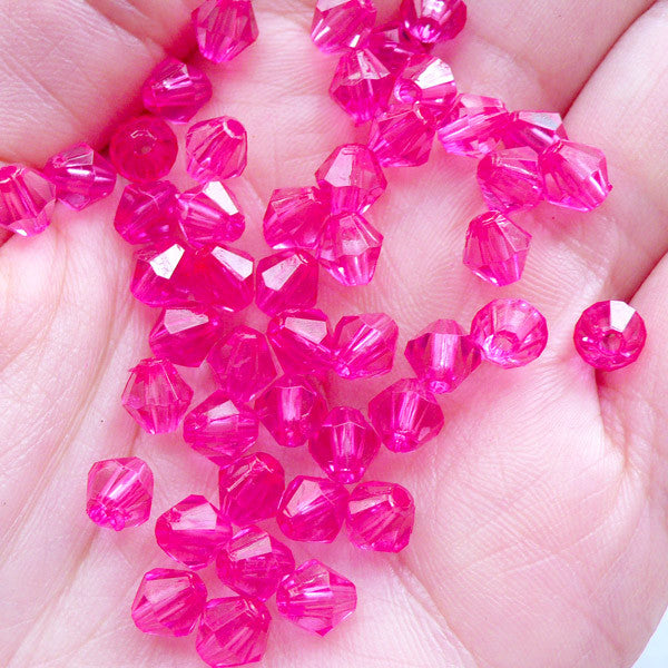 acrylic faceted beads