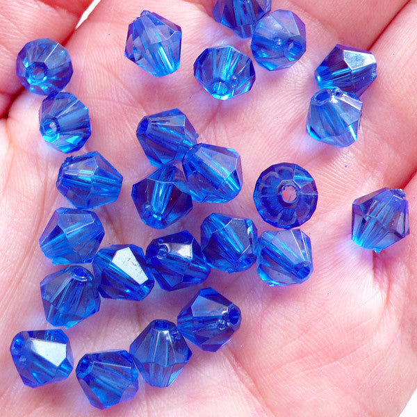 acrylic faceted beads