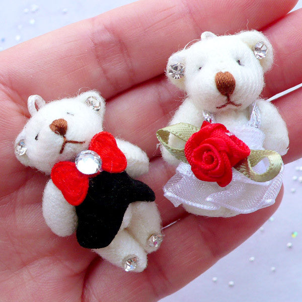 bride and groom stuffed animals