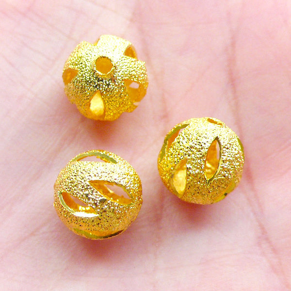 Gold Spacer Beads x 20 3mm Small Plated Ball Spacers Jewellery Making Supply UK 