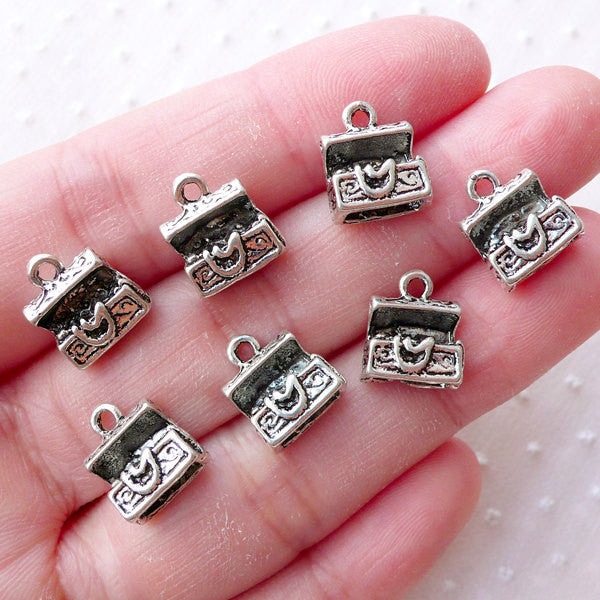 Tibetan Mermaid Charms Antique Silver 22mm Pack Of 20 