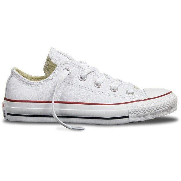 white leather converse low