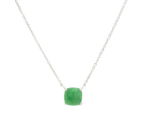 white gold jade necklace