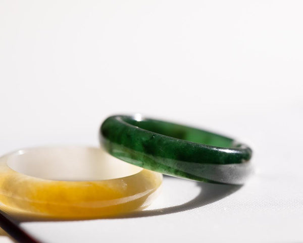 solid jade rings