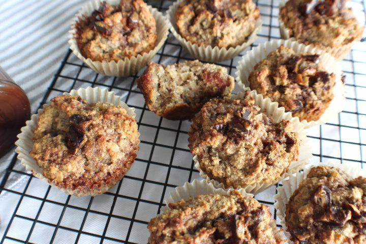 Egg-free gluten-free gooey salted caramel muffins