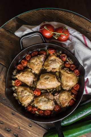 Chicken Thighs with Tomatoes & Zucchini
