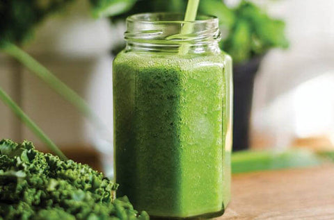 detox juice with cucumber kale ginger 