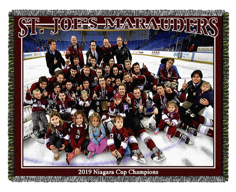 Hockey team photo blanket