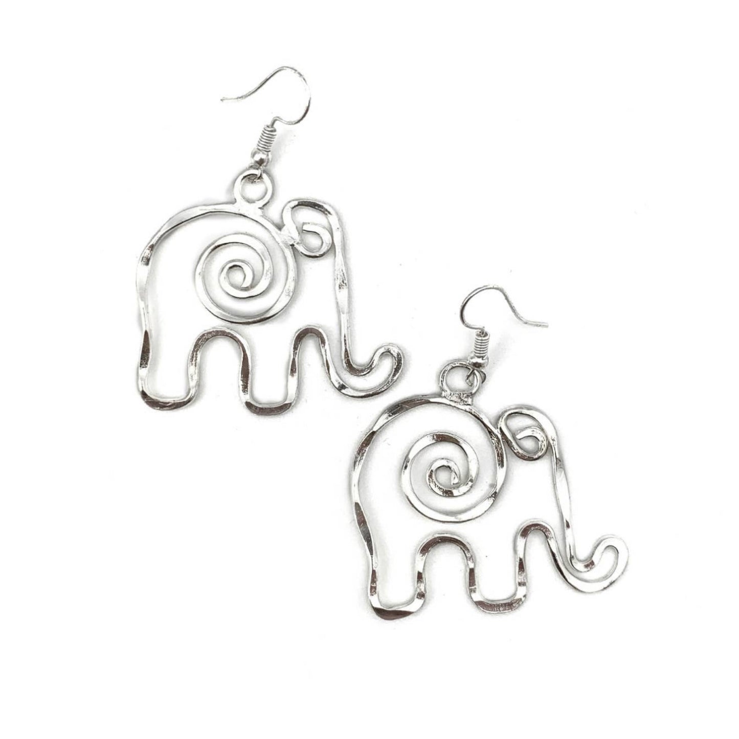 Silver Elephant Earrings by Anju