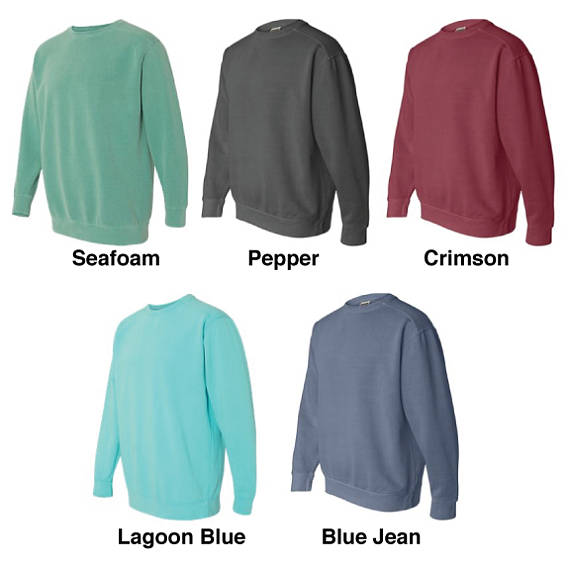 comfort colors sweatshirt pepper