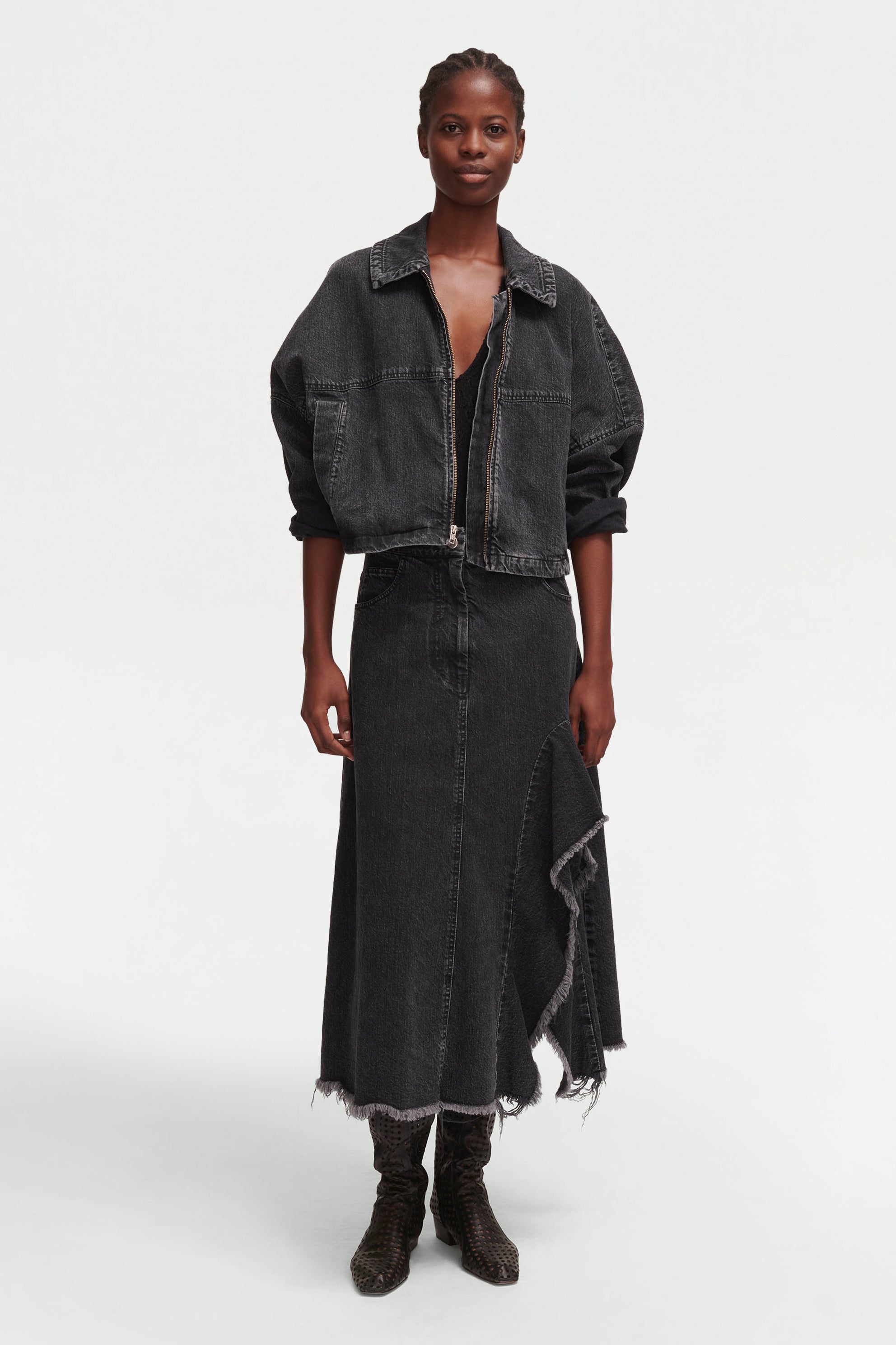 rachel comey ローズ柄シルク ロングコート-