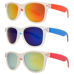4567-7 kids plastic sunglasses with color mirror lenses