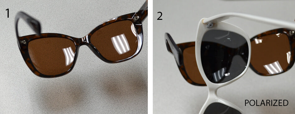 Polarized Sunglasses Testing with another Polarized Sunglasses