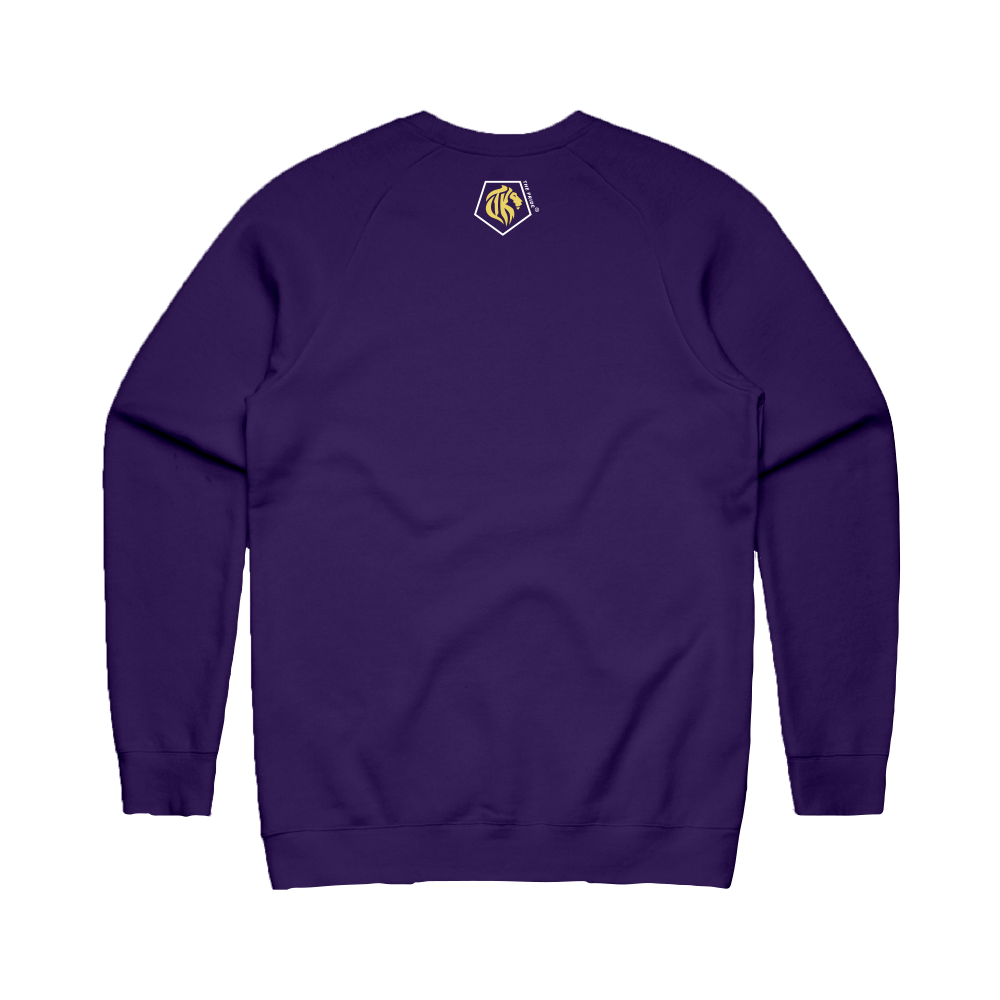 purple crewneck