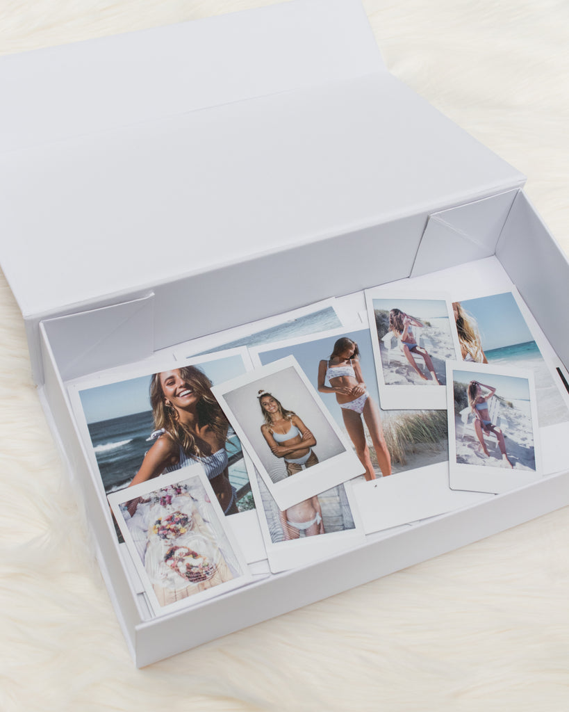 ete swimwear luxe gift boxes polaroid storage