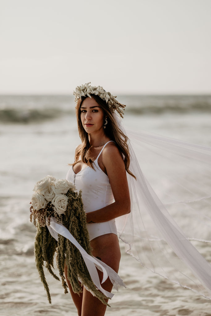 wedding bridal swimwear honeymoon white bikini