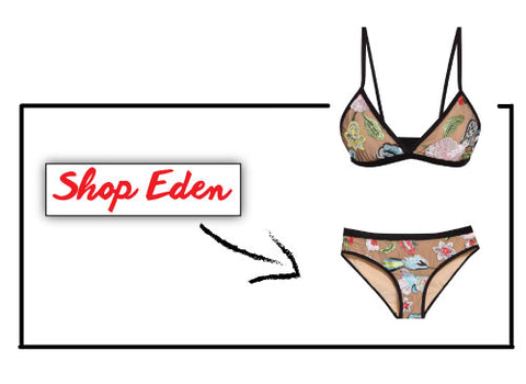 Shop Pink N' Proper Malaysia Singapore Opulence Embroidery Eden Bikini Swimwear