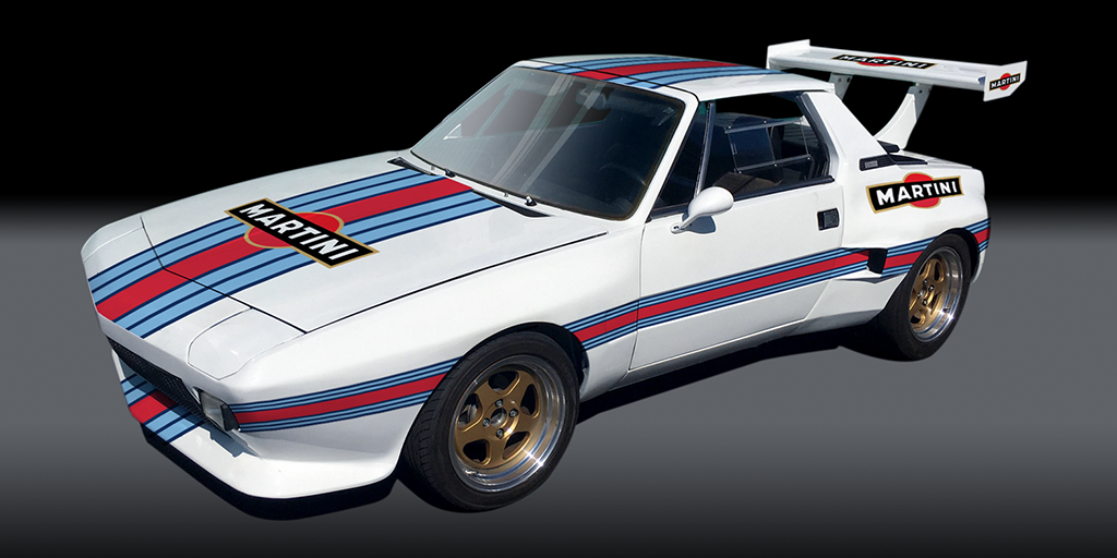 Fiat Dallara Martini Racing Stripes Custom Design Visualization
