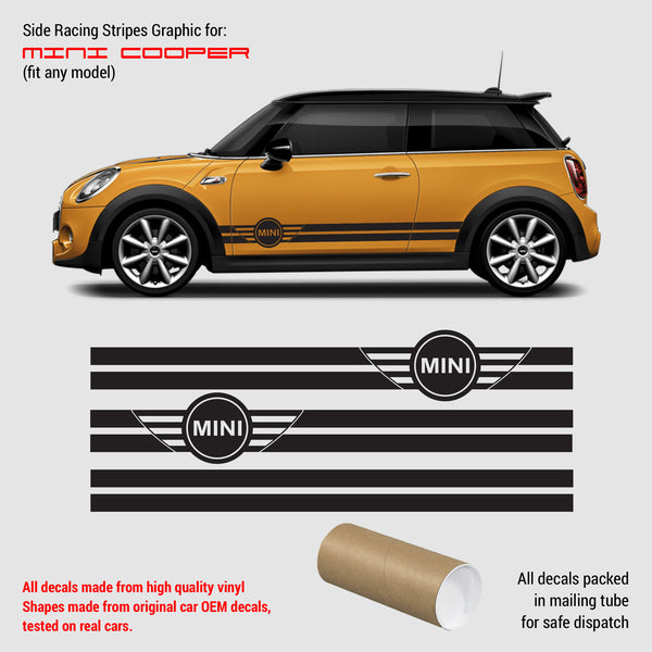 Mini Cooper Racing Side Stripes