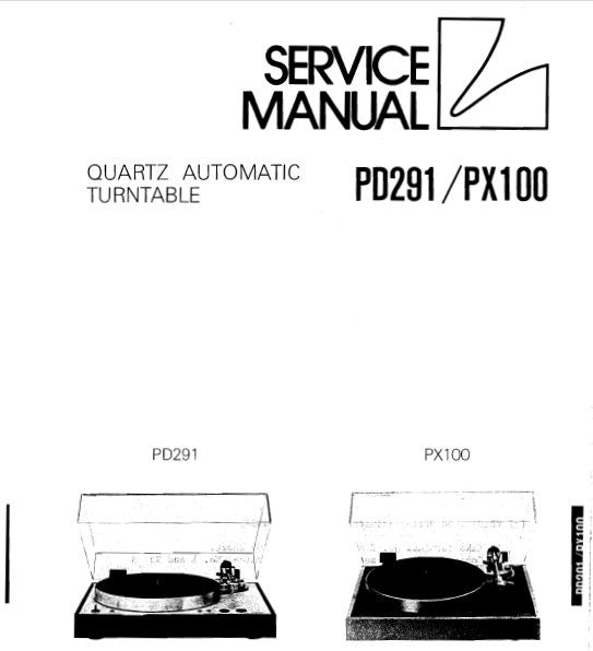 LUXMAN PD-291 PX-100 QUARTZ AUTOMATIC DIRECT DRIVE TURNTABLE SERVICE M
