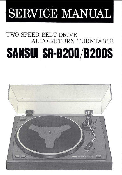 SANSUI SR-B200 SR-B200S TWO SPEED BELT DRIVE AUTO RETURN TURNTABLE SER