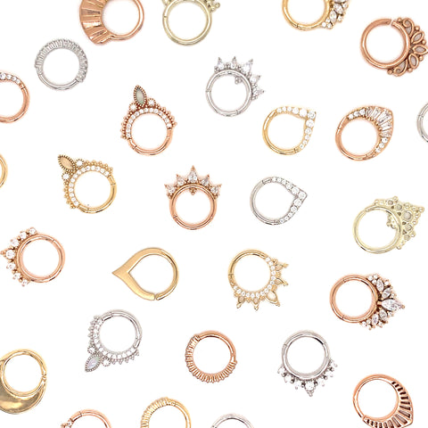 Solid Gold Rings for Piercings
