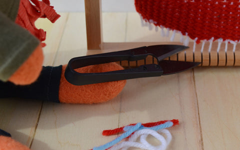 Owen Fox Weaving at his Loom