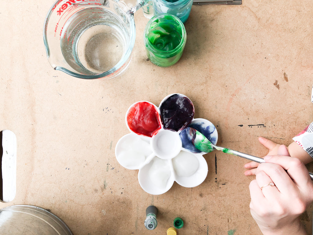 food coloring with paste
