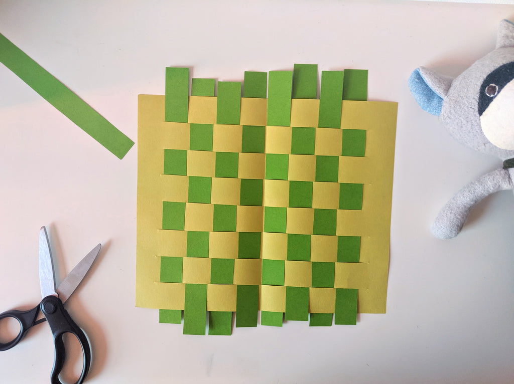 Max Raccoon's Paper Weaving Placemat Kid's Craft