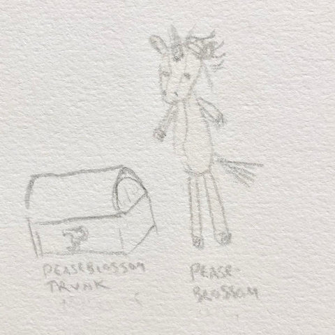 Peaseblossom Unicorn Sketch