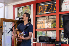 Ben Anderson performs at Screaming Banshee Pizza during the Side Pony Express Music Festival 2018