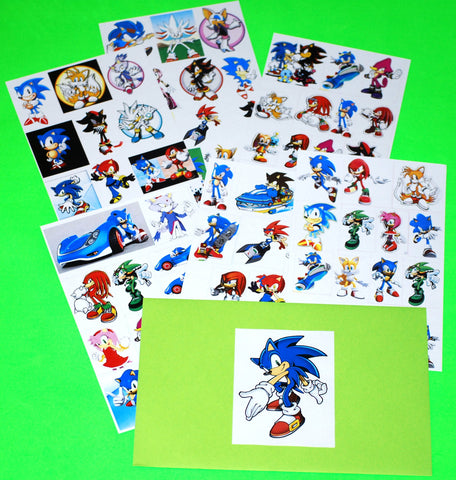 Sonic the Hedgehog 77 Cut and Peel Stickers Birthday Party Favors Decorations Goody Bags